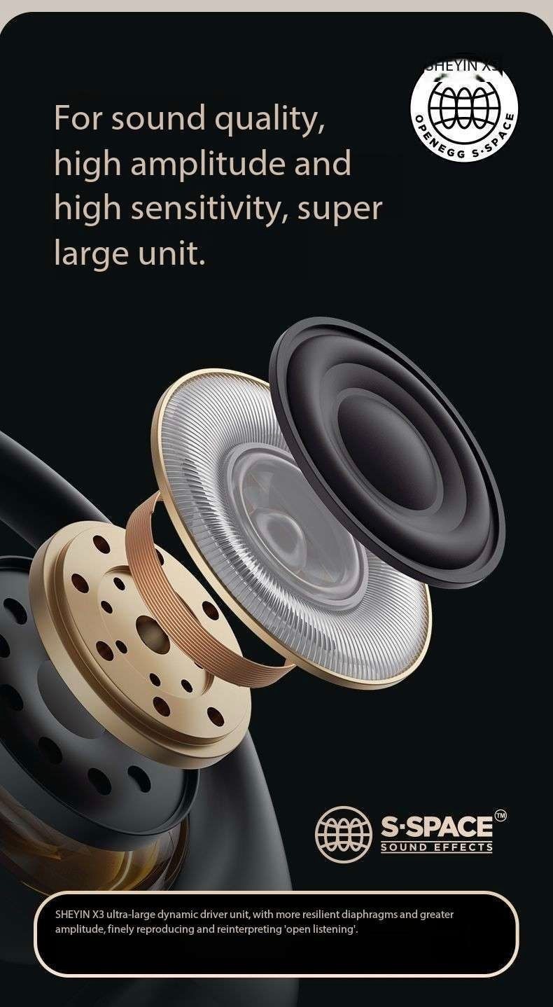 SHEYINX3 Air Conduction Open Bluetooth Earphones with Ultra Long Battery Life