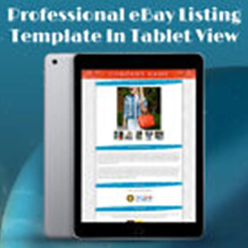 Mobile Responsive eBay Listing Template Auction Gallery Html for Fashion