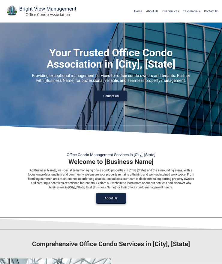Office Condo Association Customized Business Website *SEE FULL DESCRIPTION*