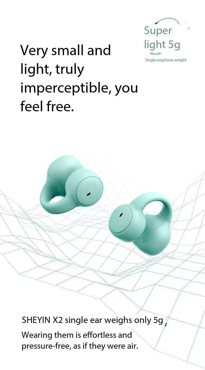 SHEYIN/X2 Bluetooth Earphones Clip-On Sports Anti-Drop Long Battery Life