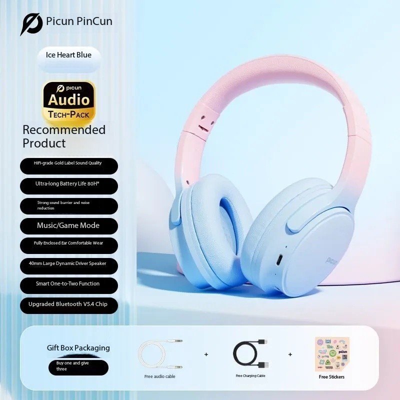 Pincun Queen Over-Ear Bluetooth Wireless Women’s Headset with Noise Cancellation