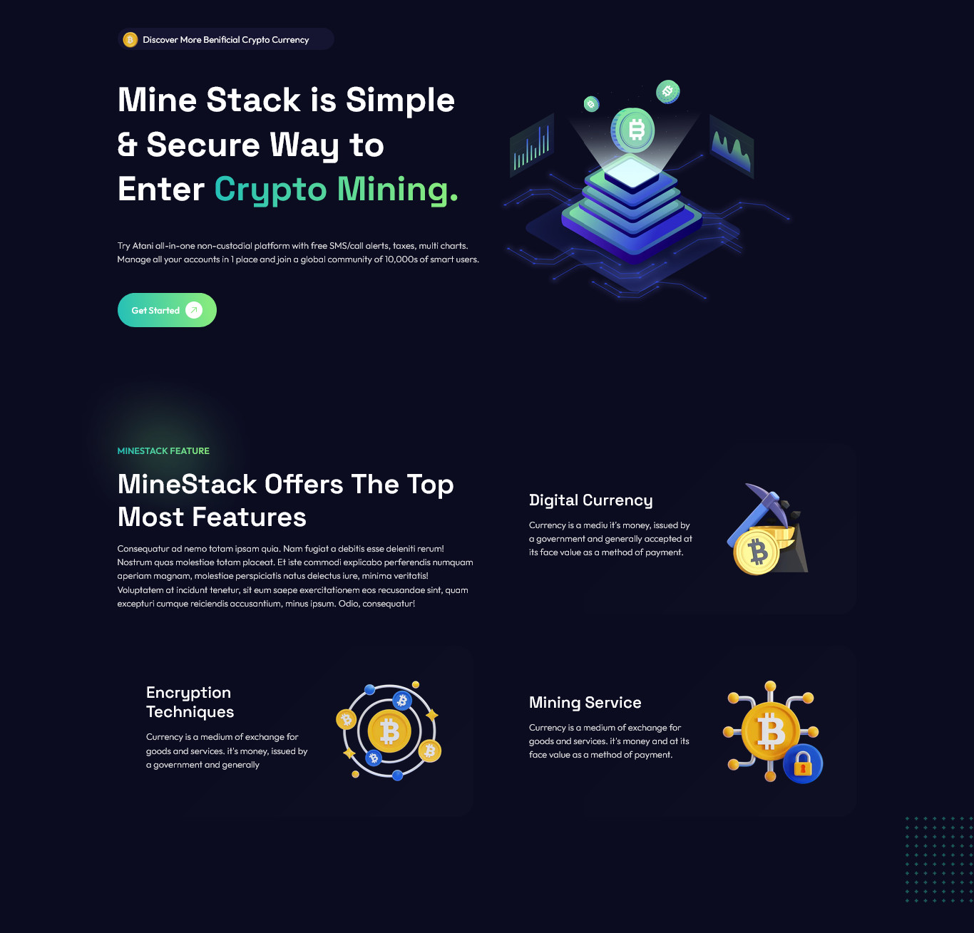 HashVault – PWA Crypto Mining Platform | Cloud Mining Website | Crypto Business