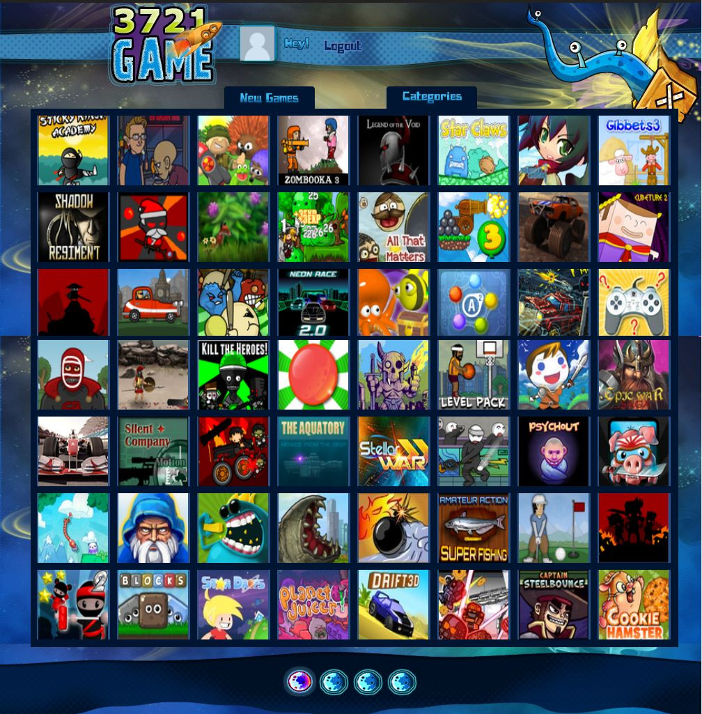 Beautiful ARCADE GAMES WebSite with thousands of games