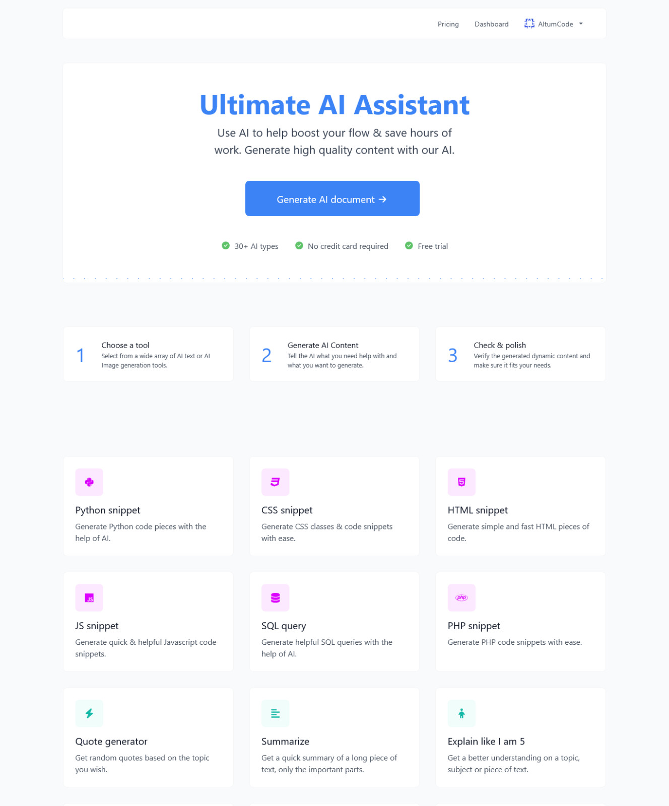 69AI Assistant Platform – Content Generator, Chat Bot, Image AI, Speech to Text