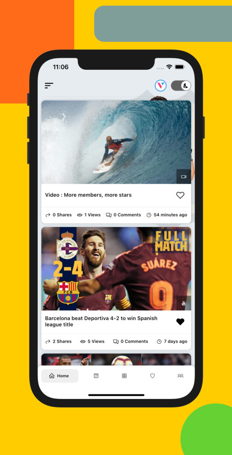TeamNation – Soccer, Football, Cricket Sports Flutter App | Android + iOS | PHP