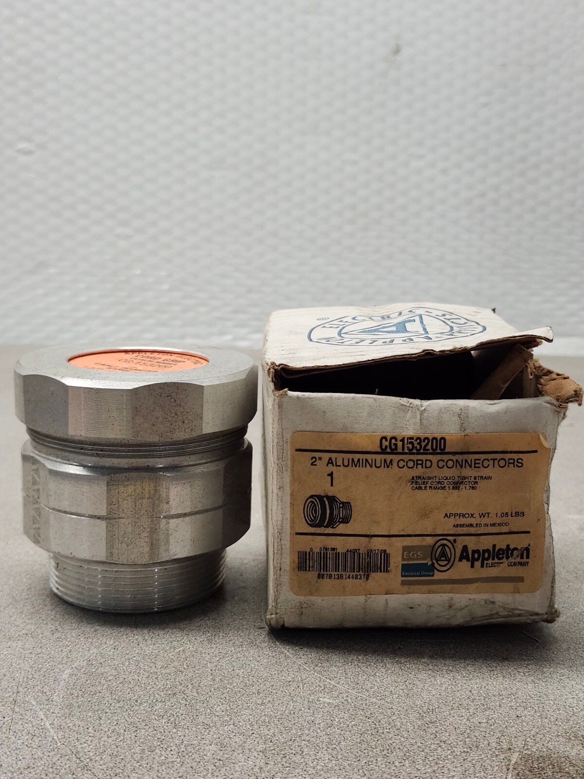 NEW IN BOX APPLETON 2″ ALUMINUM CORD CONECTOR CG153200