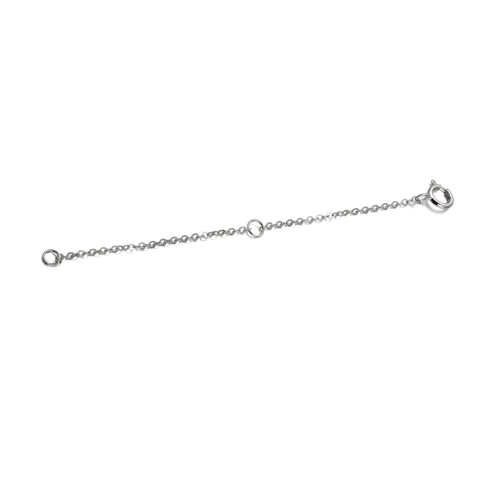 14K Solid Gold Chain Necklace Extender 2-3-4 Inch, Durable Adjustable Gold Ch…