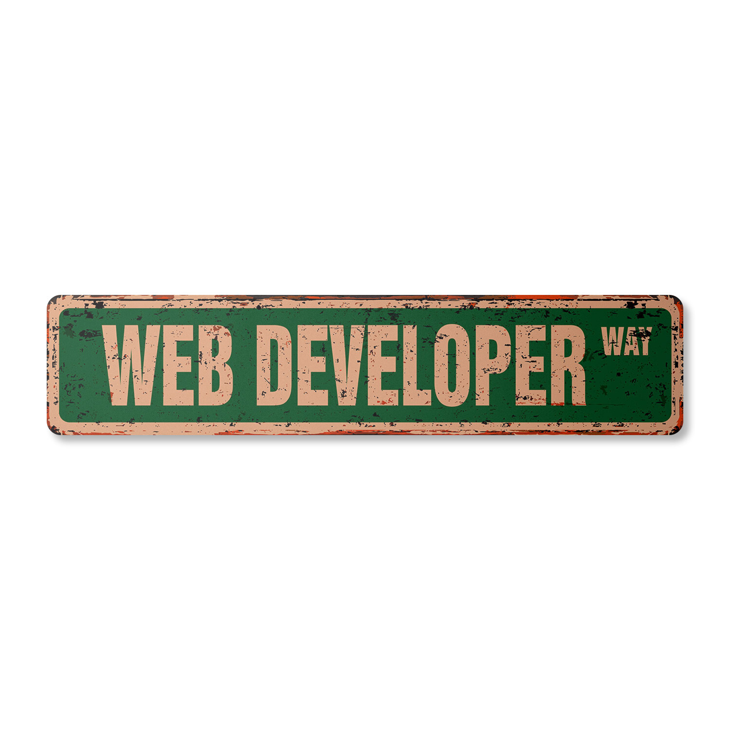 WEB DEVELOPER Vintage Street Sign deDecal website Designer site internet