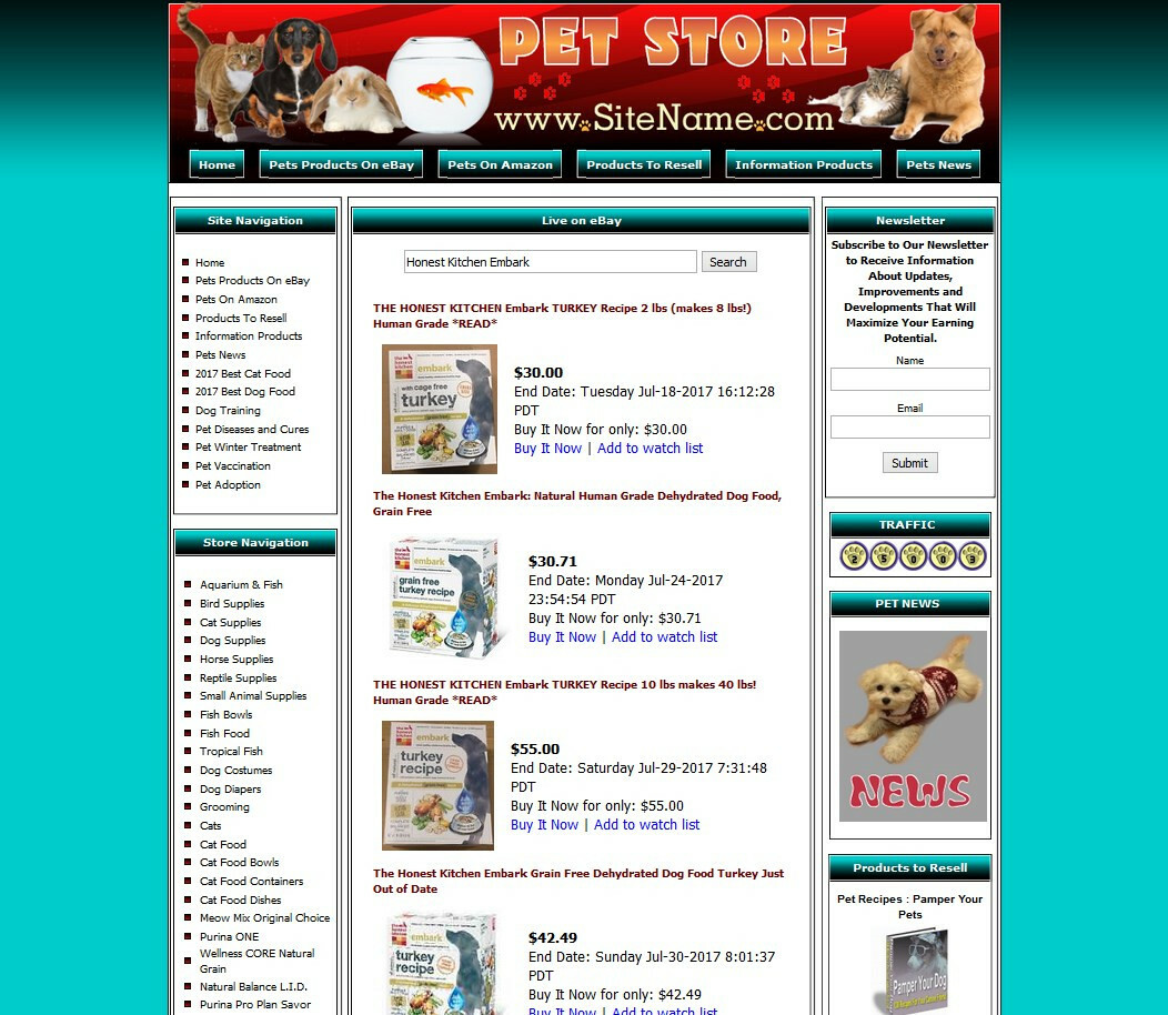 PET SUPPLY STORE Affiliate Website+Amazon+Google+Dropship