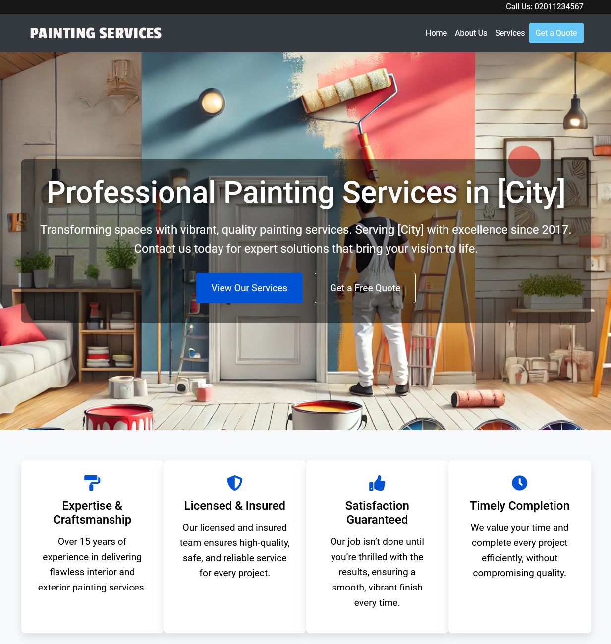 Painting Services Business Website | Ready-to-Use Professional Platform