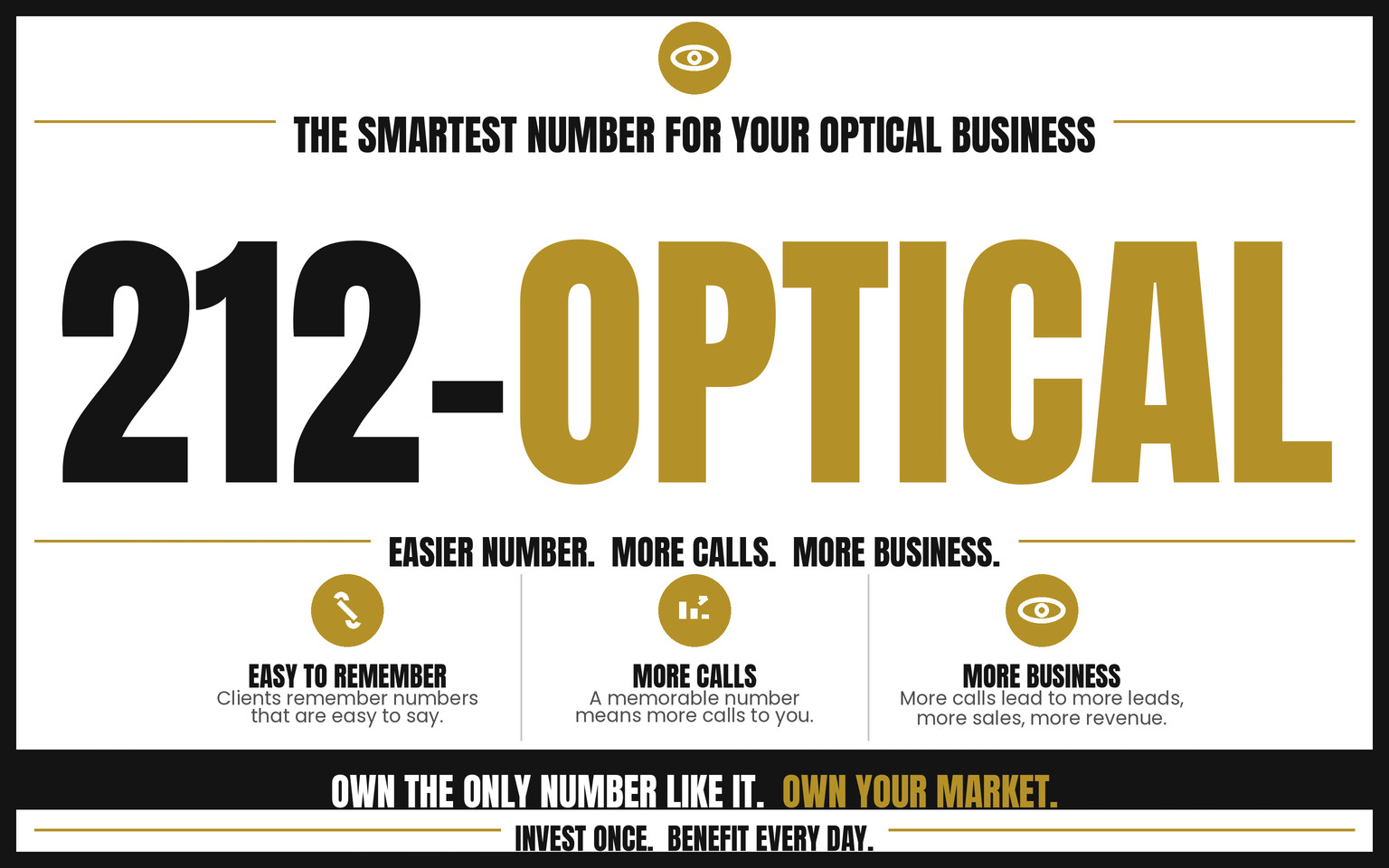 212-OPTICAL Vanity Number | NYC Optician & Eyewear | iPhone 12 Included