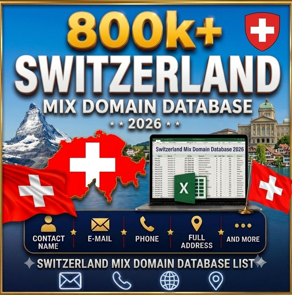 800K SWITZERLAND Email Database list 2026 | Contact Leads (Digital Download)