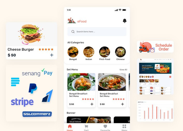 eFood v8.0 – Food Delivery App with Laravel Admin Panel + Delivery Man App