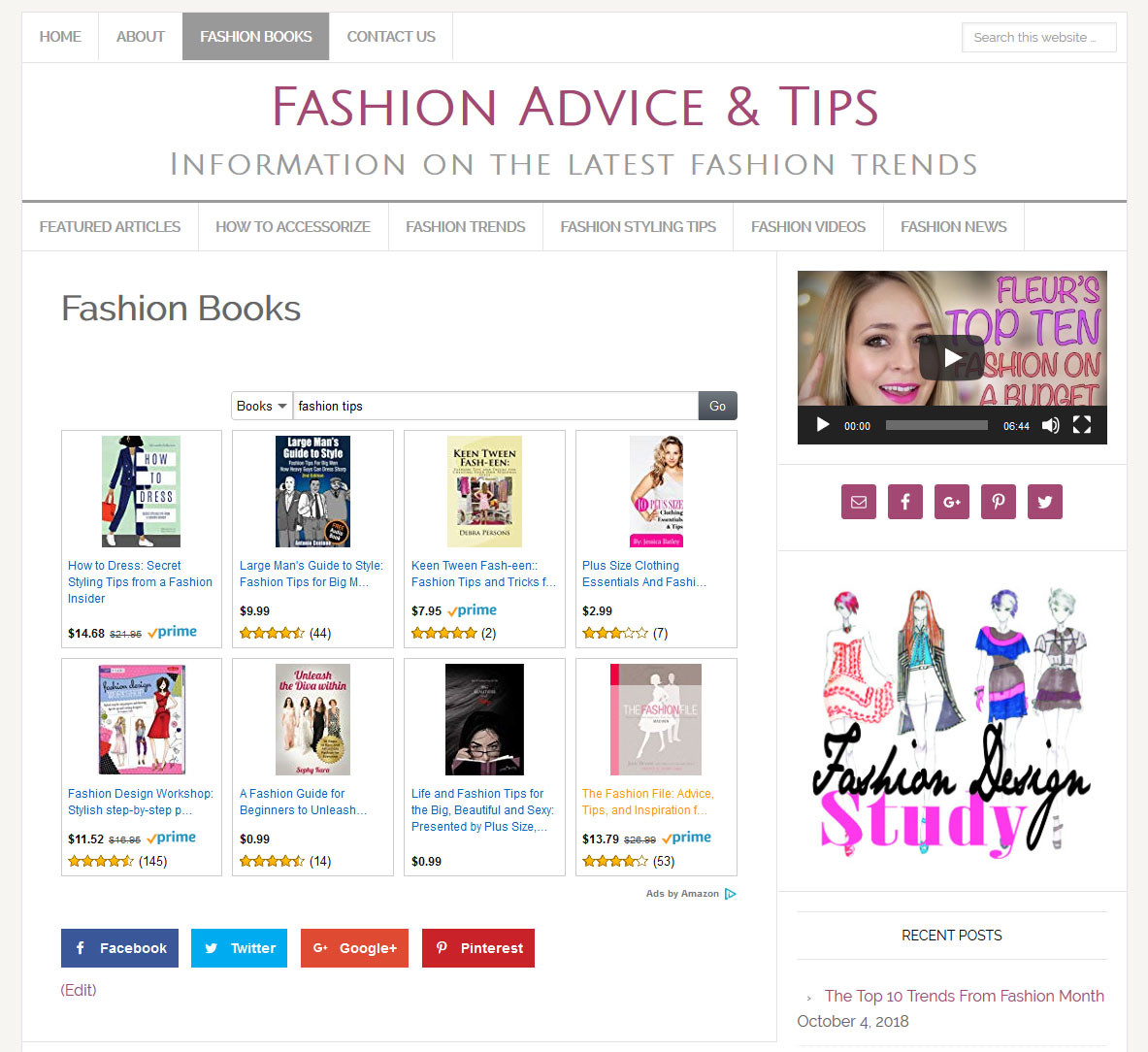 * FASHION TIPS * blog niche website business for sale w/ AUTO UPDATING CONTENT!