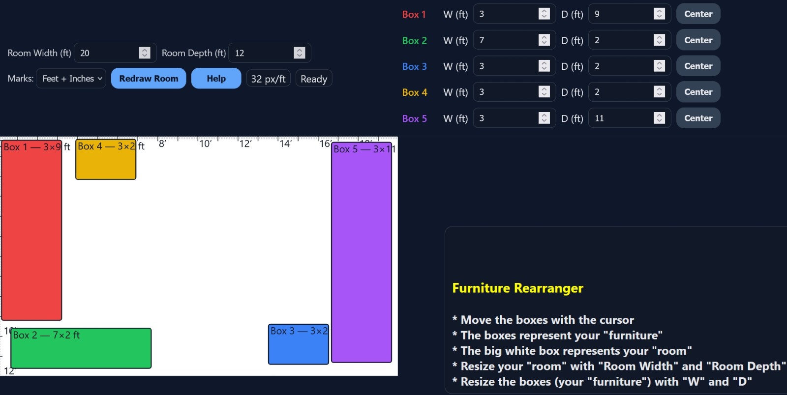 Rearange furniture online virtually before breaking your back moving stuff
