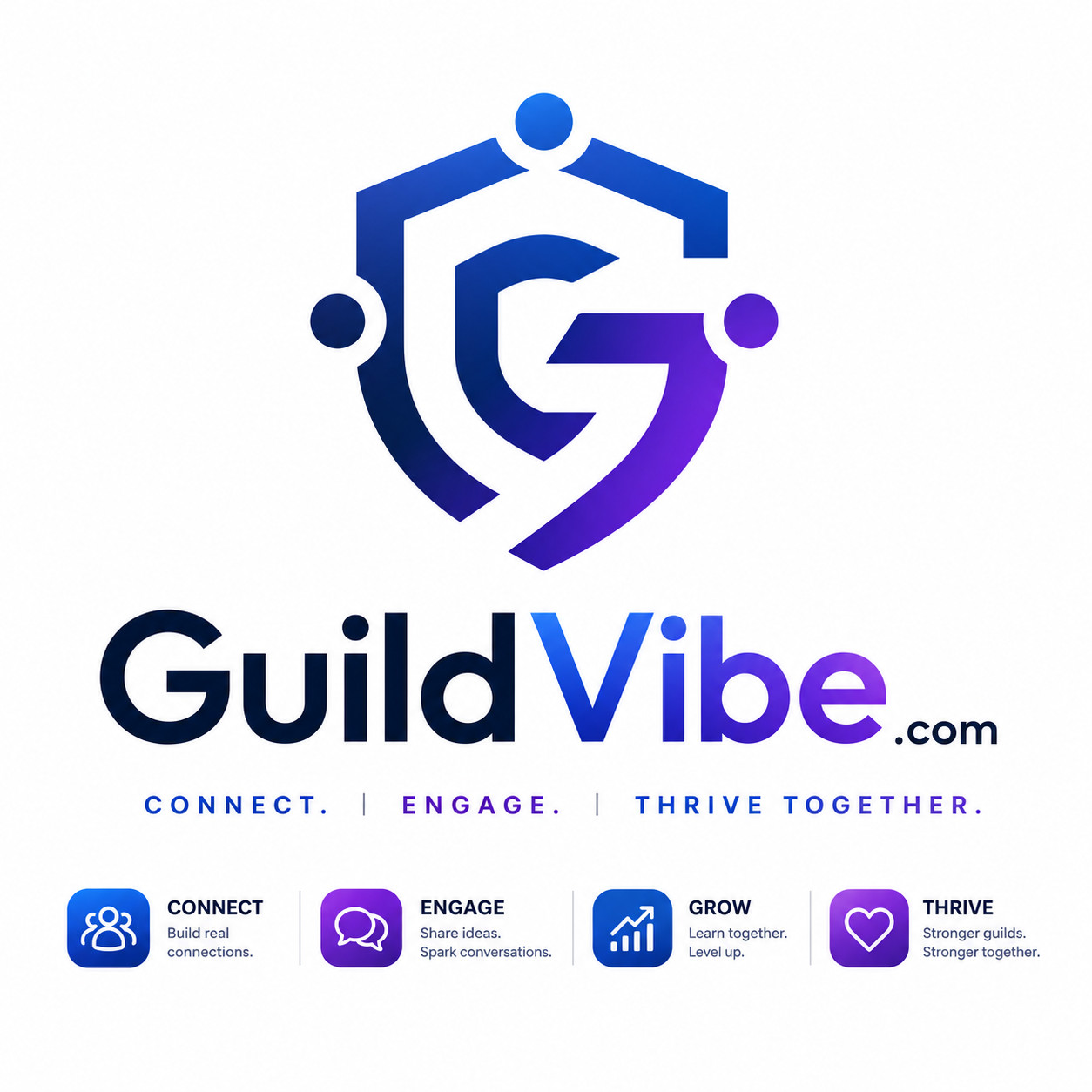 GuildVibe .com Business DOMAIN NAME For Sale. Gaming, Tech, Digital, Brandable.