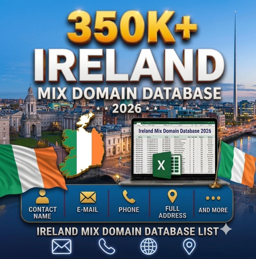 350K IRELAND Email Database list 2026 | Contact Leads (Digital Download)