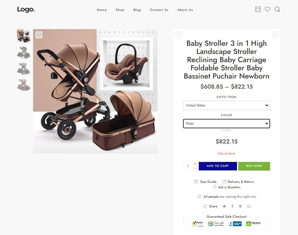 Dropshipping Website Ecommerce Business Affiliate, Free Hosting + Products, Baby