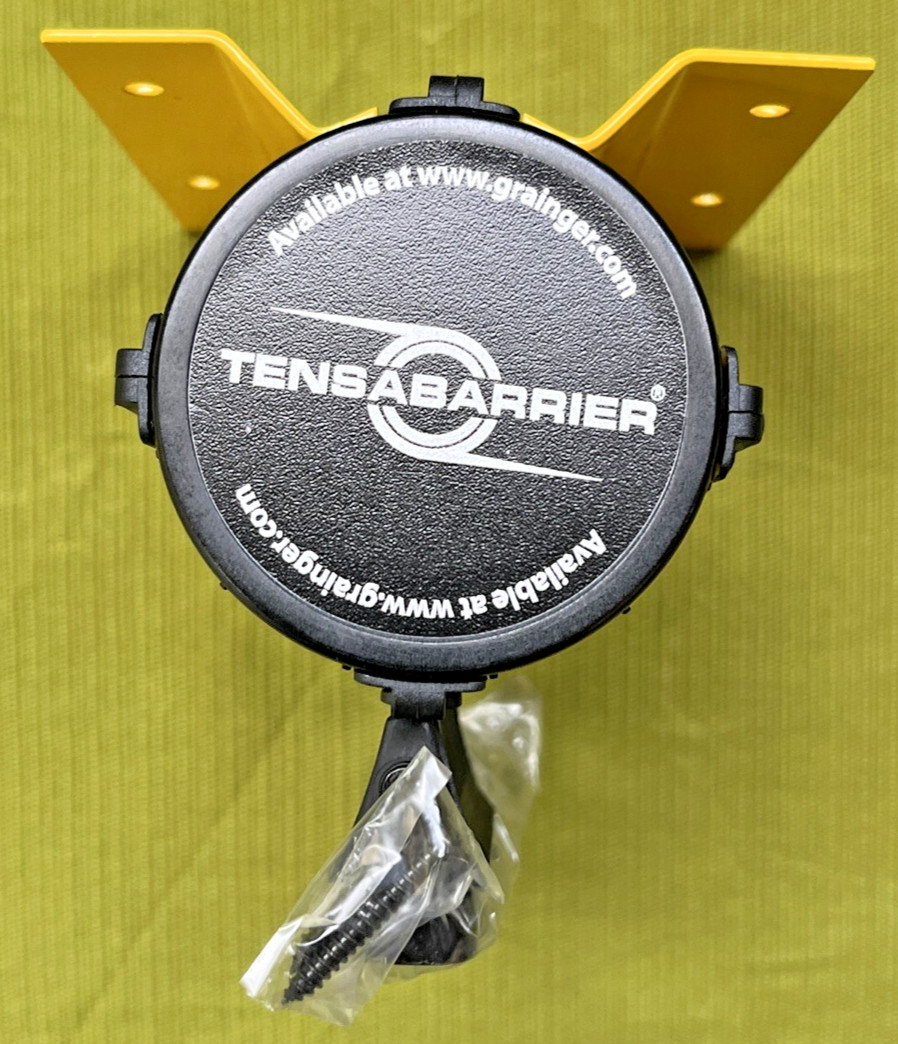Tensabarrier Retractable Belt Barrier, Ylw & Blk, Wall Mount, @ 7.5′, Lot of 2