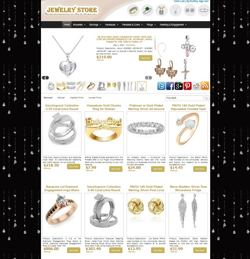 JEWELRY Store Automatic Amazon eBay CB Affiliate Website Make Money + AUTOUPDATE