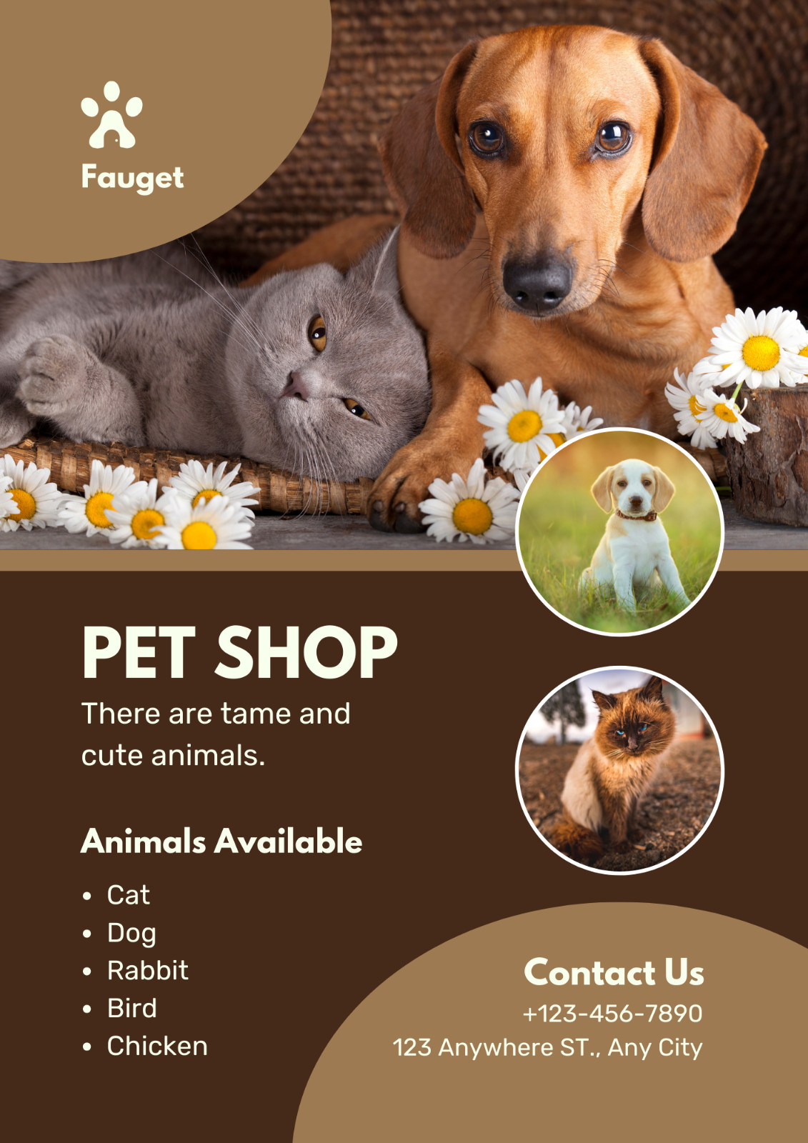 Template Crafted For You-Pet Shop-Furry Friend’s Favorite Spot-Pet Cartoon Logo