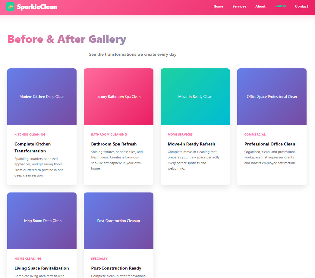 Professional Cleaning Services Website Template – Modern Design