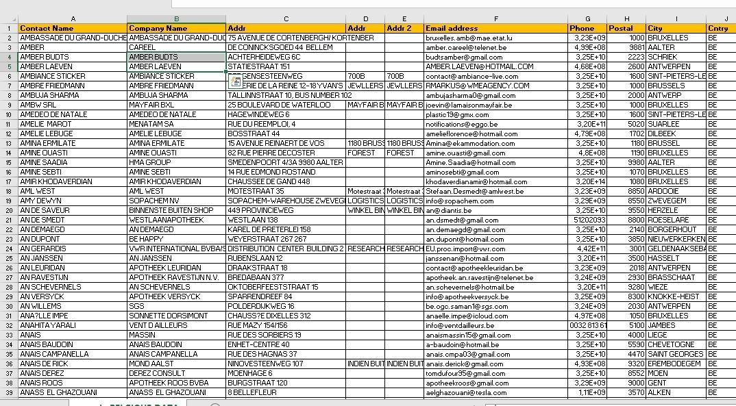 200K BELGIUM Business Email Database B2B contact leads (Digital Download) 2026