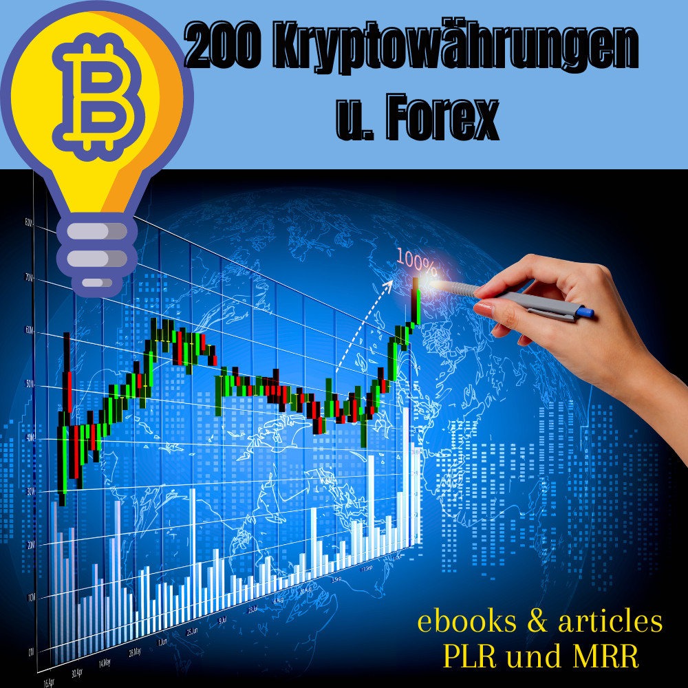 200 Cryptocurrency/Forex E-Books & Articles in English PLR & MRR