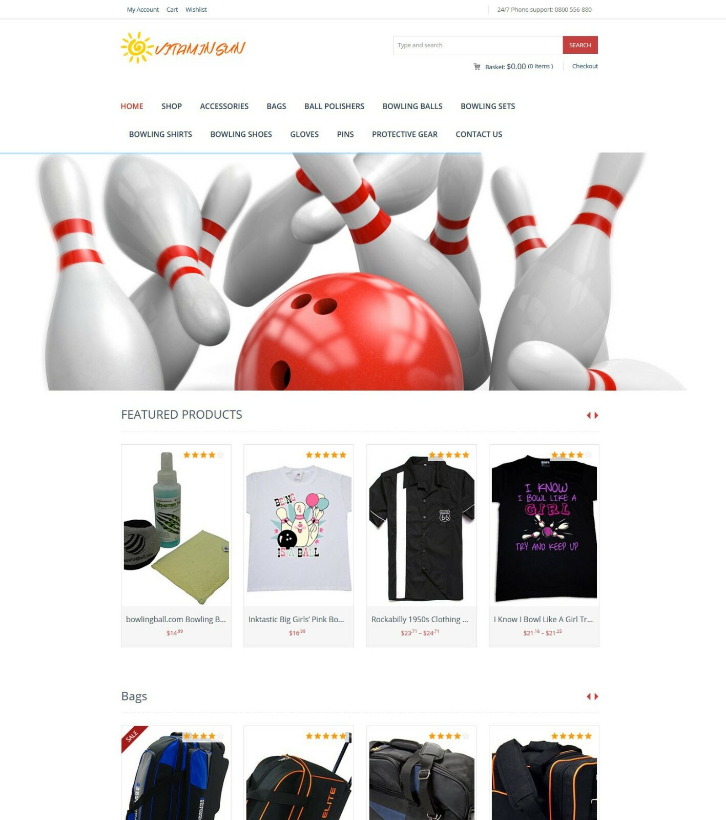 Bowling Sport Store – Amazon Affiliate/Dropship Website on AutoPilot + Free Host