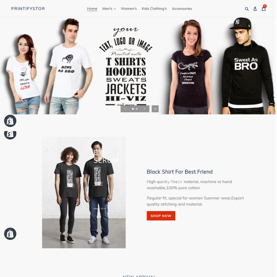 ReadyMade Shopify Store Dropshipping Print on Demand Printify