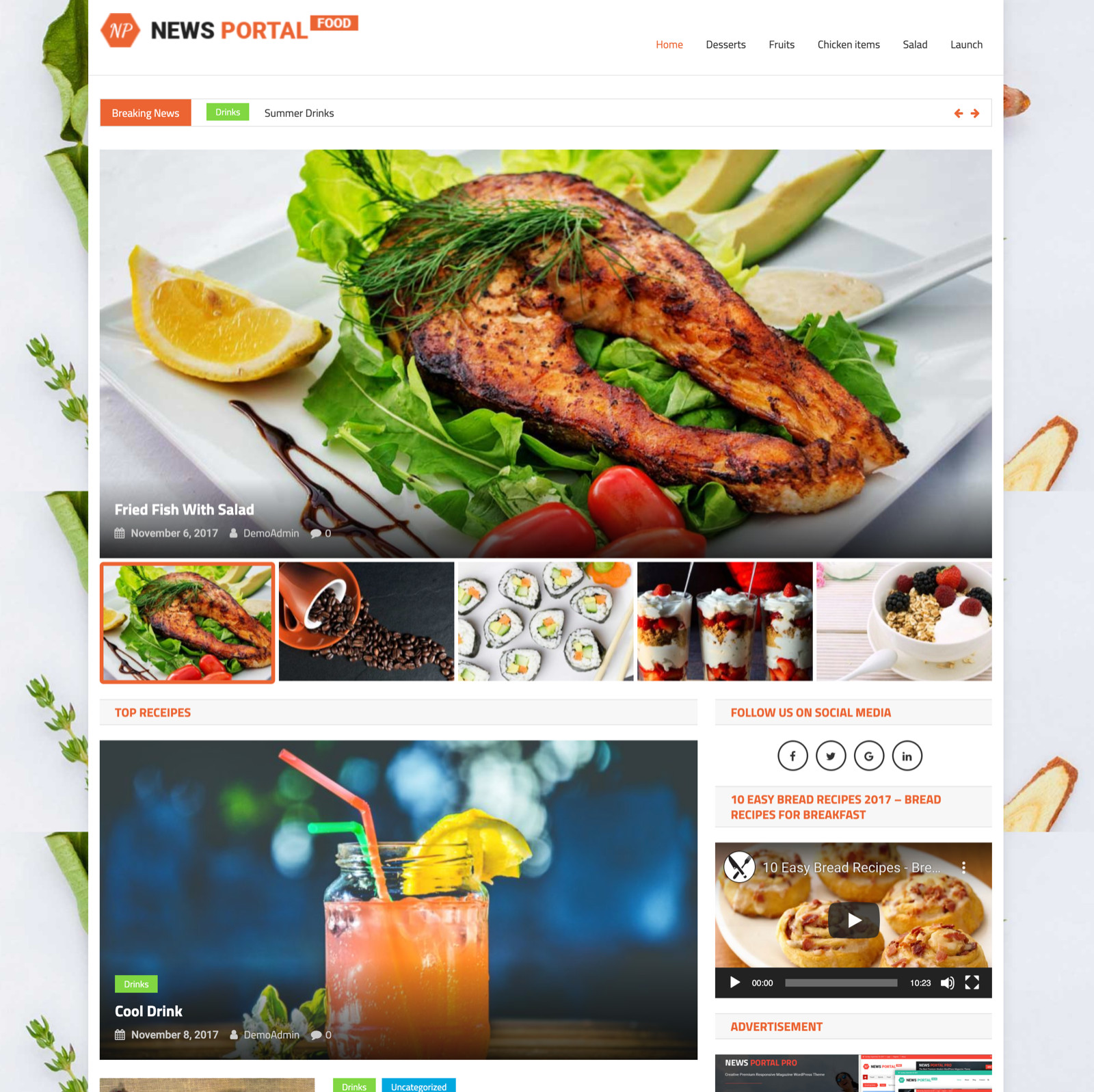 🥇 Turnkey Automated Food News Website Script – Autopilot Adsense Income