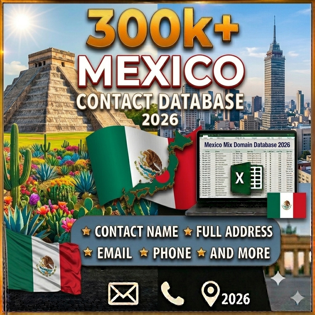 300K MEXICO Email Database list 2026 | Contact Leads (Digital Download)
