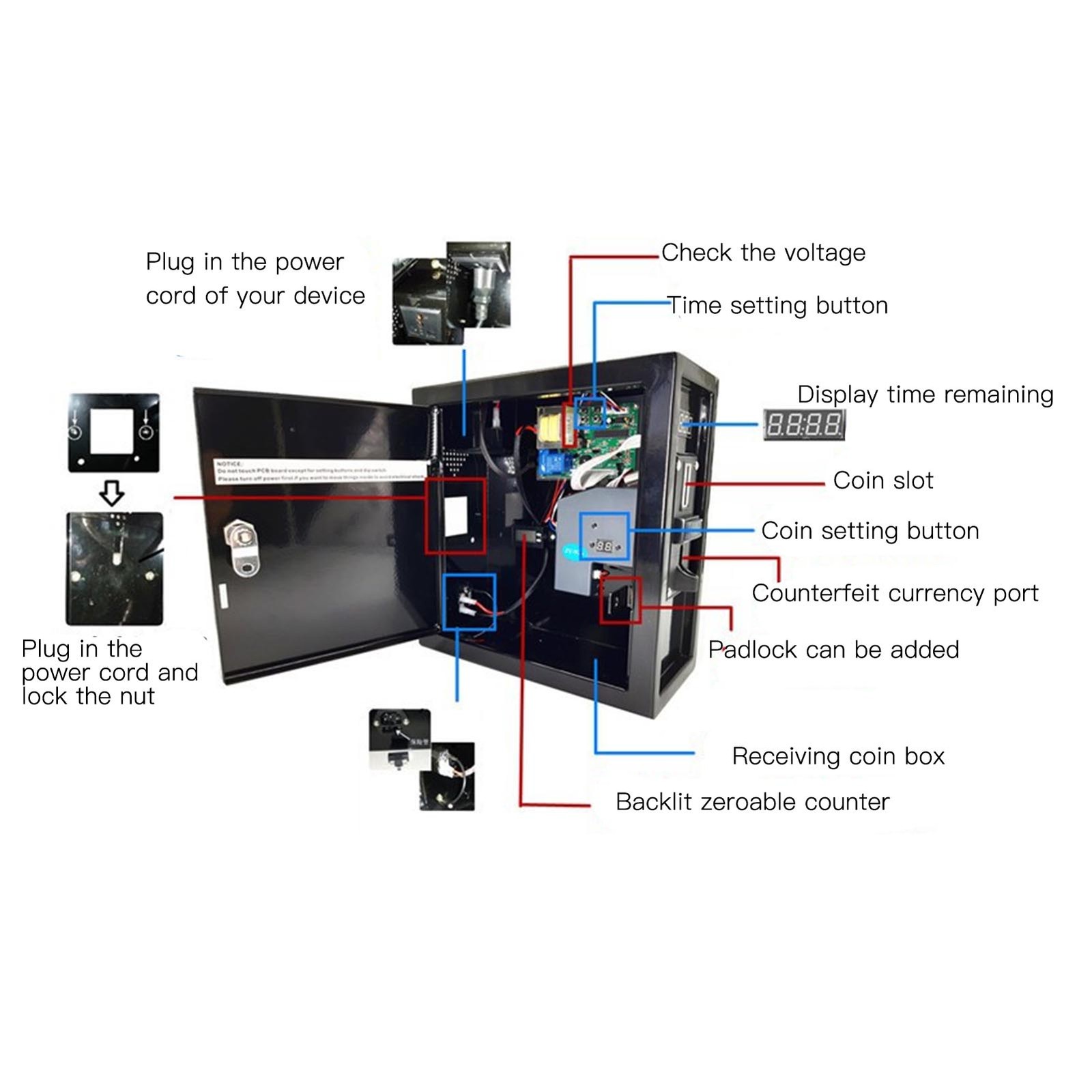 Operated Control Timer Box For Washing Machine Use