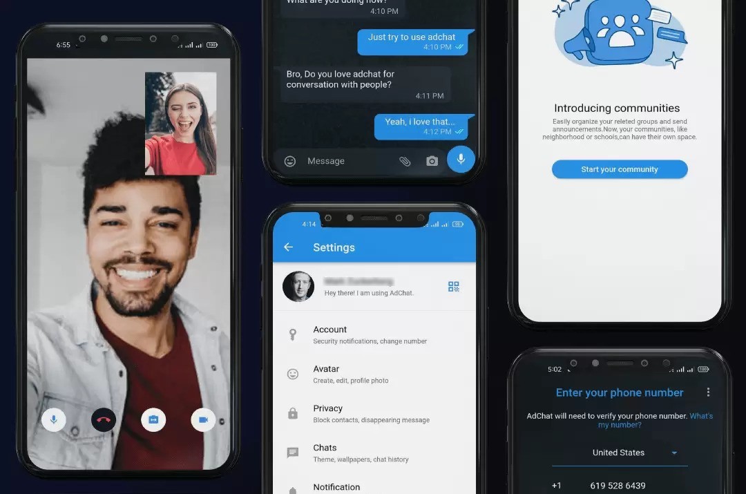 Talksy – Messaging App | Android & iOS Flutter App with Voice/Video Calls