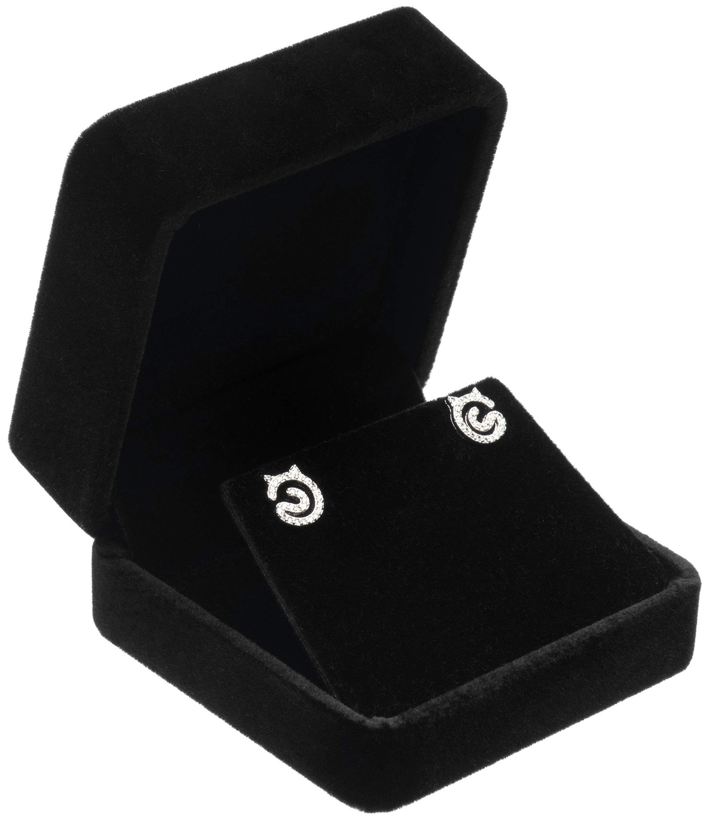 Velvet Earring Gift Boxes Jewelry Box (Black) Black
