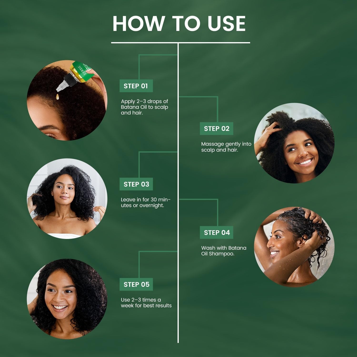 Dersie Batana Oil Hair Care Routine Set – Foundational Oil & Shampoo Steps