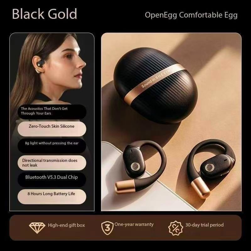 SHEYINX3 Air Conduction Open Bluetooth Earphones with Ultra Long Battery Life