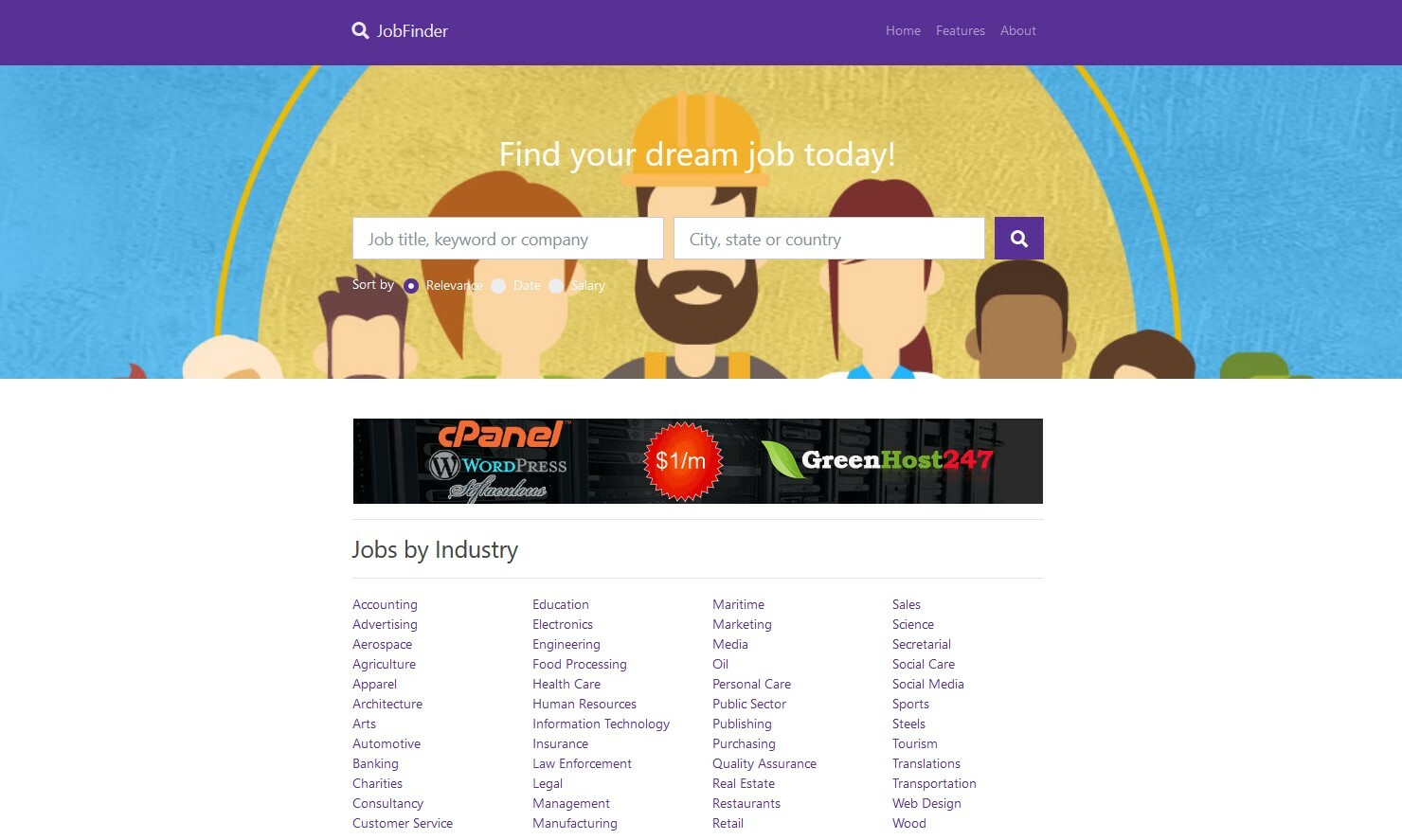 Job Search Engine website + Free Hosting and Installation