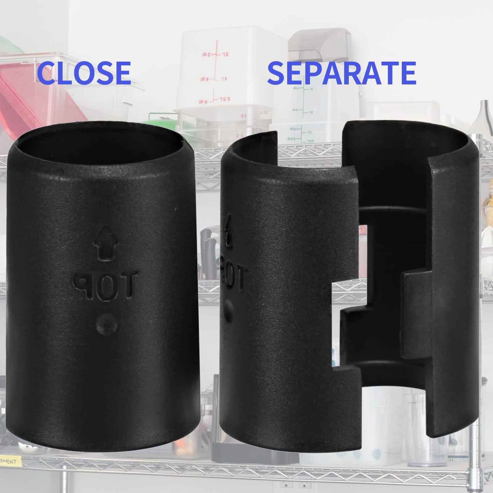30 Pack Black Wire Shelf Clips 1 inch Wire Shelf Clips, Plastic Shelving Clip…