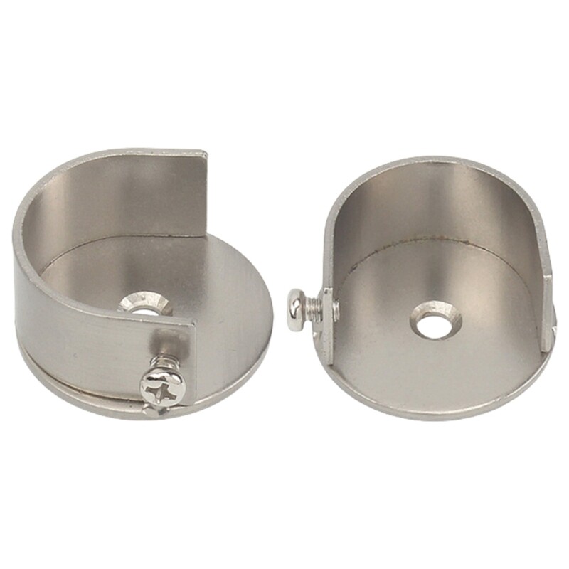 2Pieces Curtain Rod Brackets Curtain Holder for 28mm Curtain Rod Wall Mount