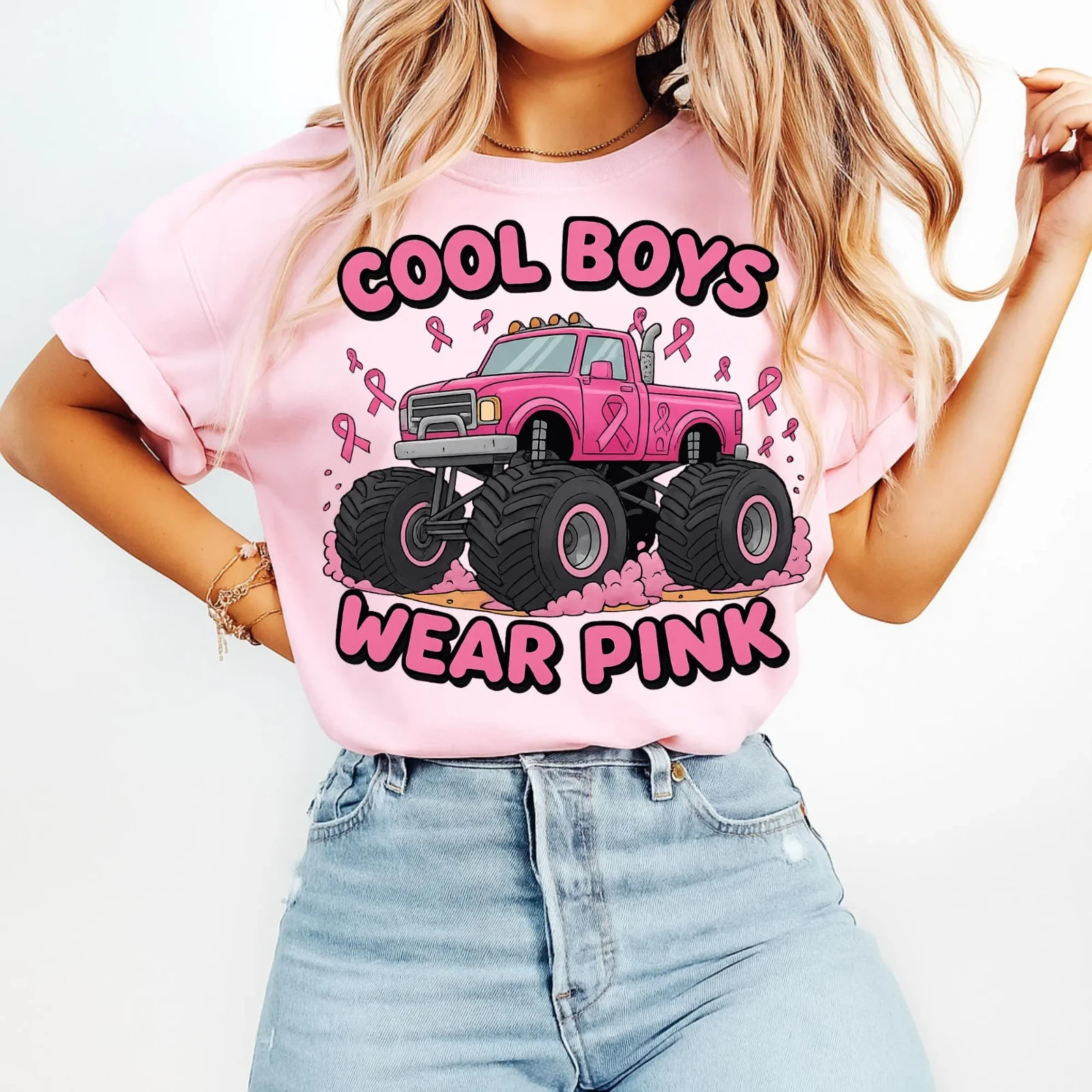 Cool Boys Wear Pink PNG, Tough Boys Wear Pink png, Breast Cancer png
