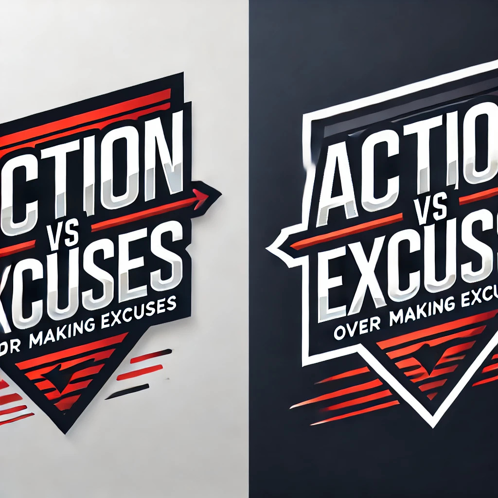 ActionVsExcuses.com Domain Name Premium Business Motivational Coaching Website