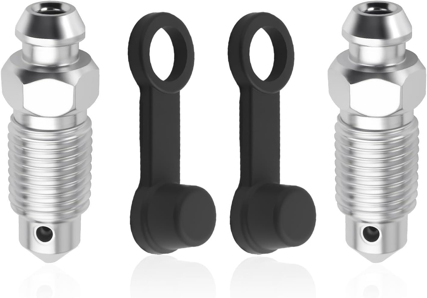 2PCS Brake Bleeder Screw 3/8-24 × 1-3/16 with Grease Fitting Caps,Brake Bleeder