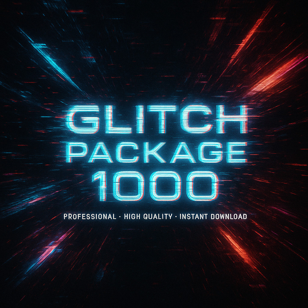 Glitch Package 1000 – Professional Digital Visual Effects Collection