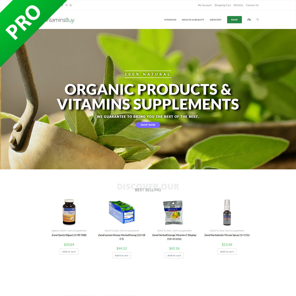 Vitamins / Natural Products Dropshipping Store | Dropship Turnkey Website | Shop