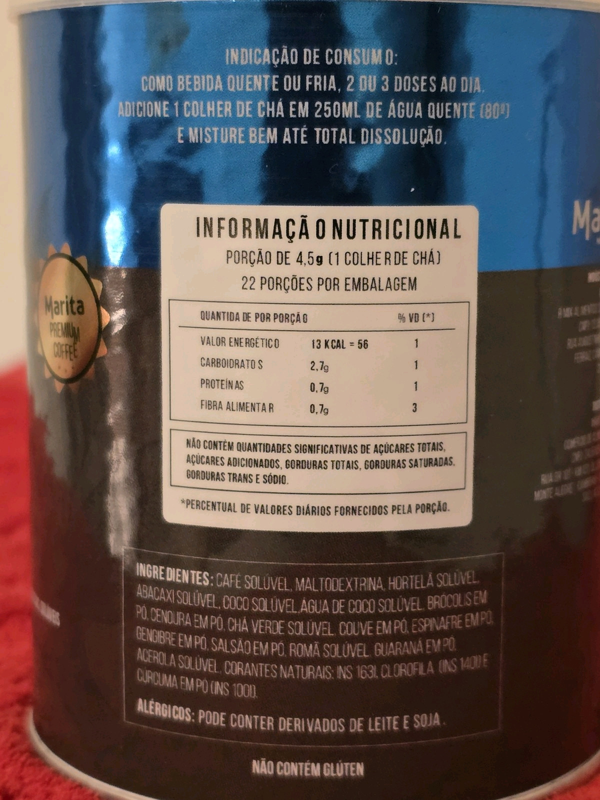 cafe instantaneo marita 6.0 – healthy, mezcla focus, brain active con vegetales