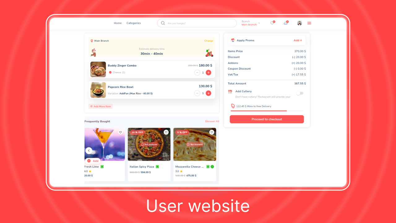 YumGo Multi-Branch Food Delivery Flutter App | Laravel Admin Panel + Website