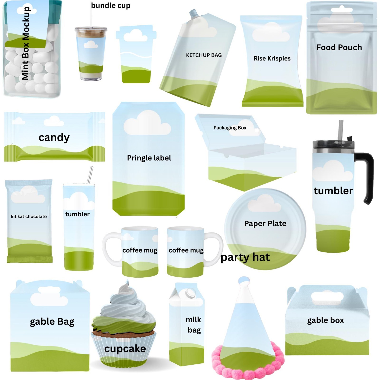 Party Favor Mockup Bundle: Canva Editable Templates (Digital Download)