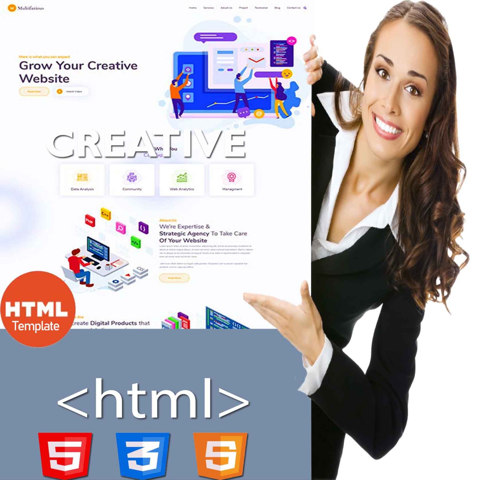 Creative | Full HTML Website Template – Bootstrap Responsive website