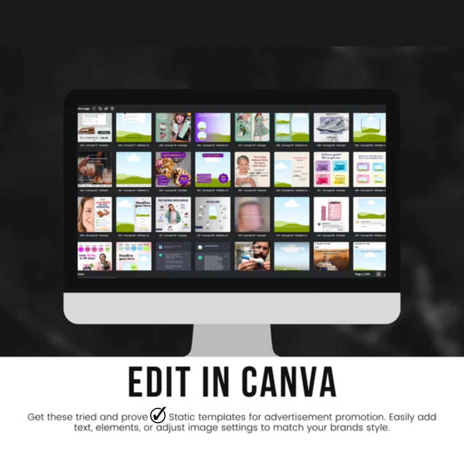 200 Winning Ads Canva Templates (100 Posts + 100 Stories)